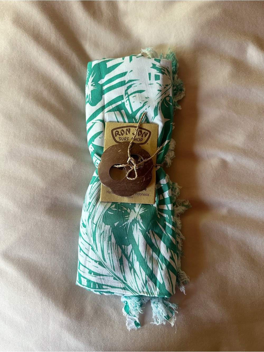 NWT Ron Jon Teal and White Printed Beach Skirt